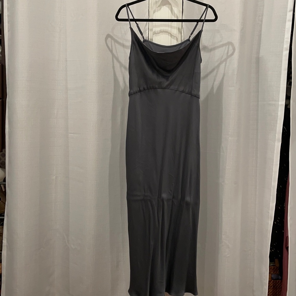 Size Medium Anthropologie Grey Slip Dress